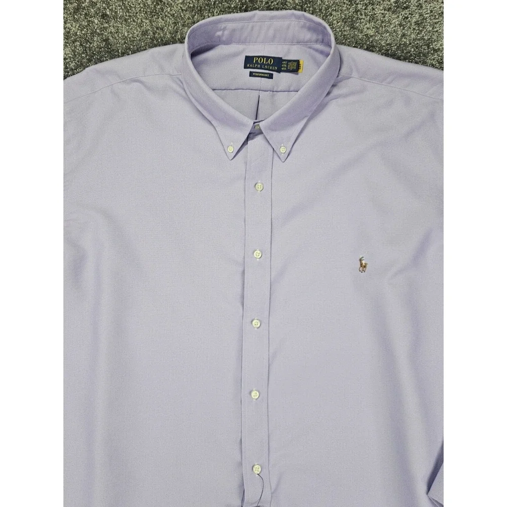 Polo Ralph Lauren Button Down Men's 4XLT Purple Performance Wicking NWT